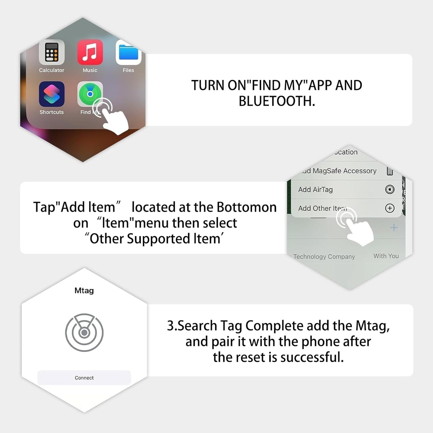 Mini Hidden GPS Tracking Device for Vehicles, Cars etc, Hidden GPS Car Tracking Device with Magnetic Waterproof Case, Running in Apple FIND My, No Extra Monthly fee