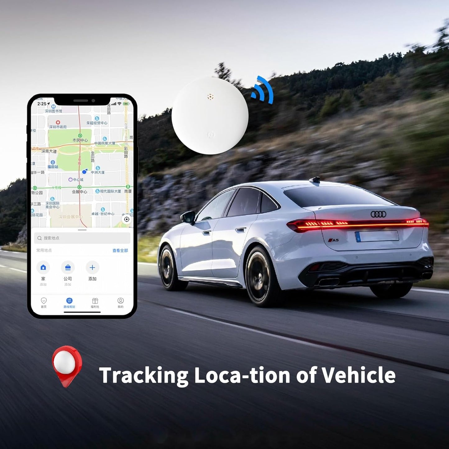 Mini Hidden GPS Tracking Device for Vehicles, Cars etc, Hidden GPS Car Tracking Device with Magnetic Waterproof Case, Running in Apple FIND My, No Extra Monthly fee