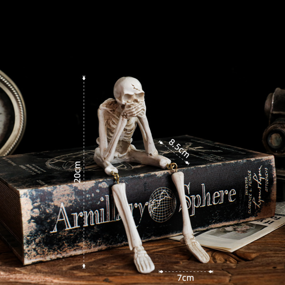 🖤 Halloween Skull Skeleton Ornaments – Creative Three-Piece Set 🖤