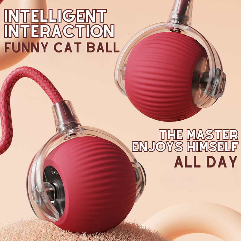 Interactive Rolling Pet Ball – USB-Rechargeable | Auto Wake-Up | Self-Entertainment Toy for Cats & Dogs