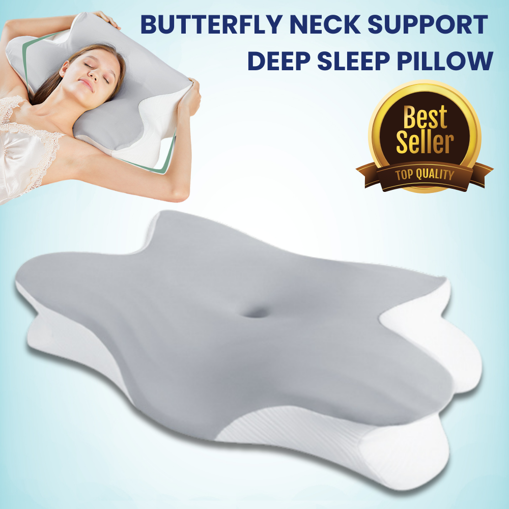 Butterfly Neck Support Deep Sleep Pillow – Cool, Ergonomic Cervical Support